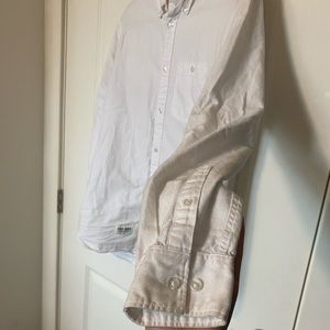 All white cotton dress shirt